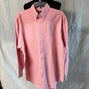 Ralph Lauren Polo Classic Pink Button-Down Shirt for Men